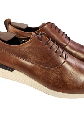 MINT WOLF & SHEPHERD  WSXSN BROWN LEATHER SNEAKERS SHOES MEN SIZE 8.5 M